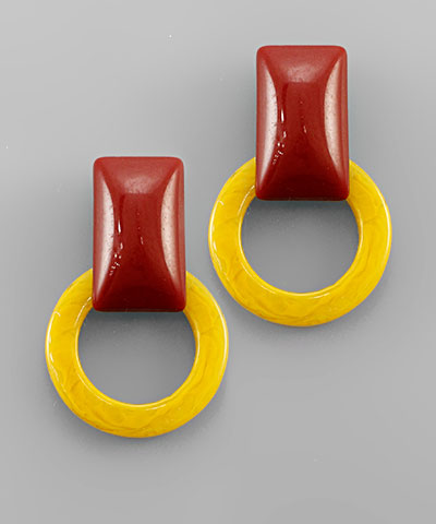 Red/Mustard Earring