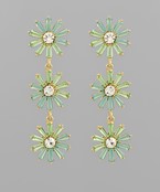 3 Flower Drop | Green Gold