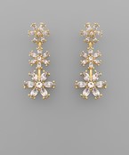 Marquise 3 Flower Earrings