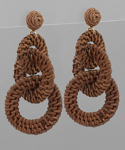 Rattan Link Earring