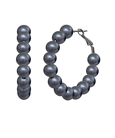 Wooden Ball Hoops | Hematite