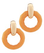 Door Knocker Earring | Mustard