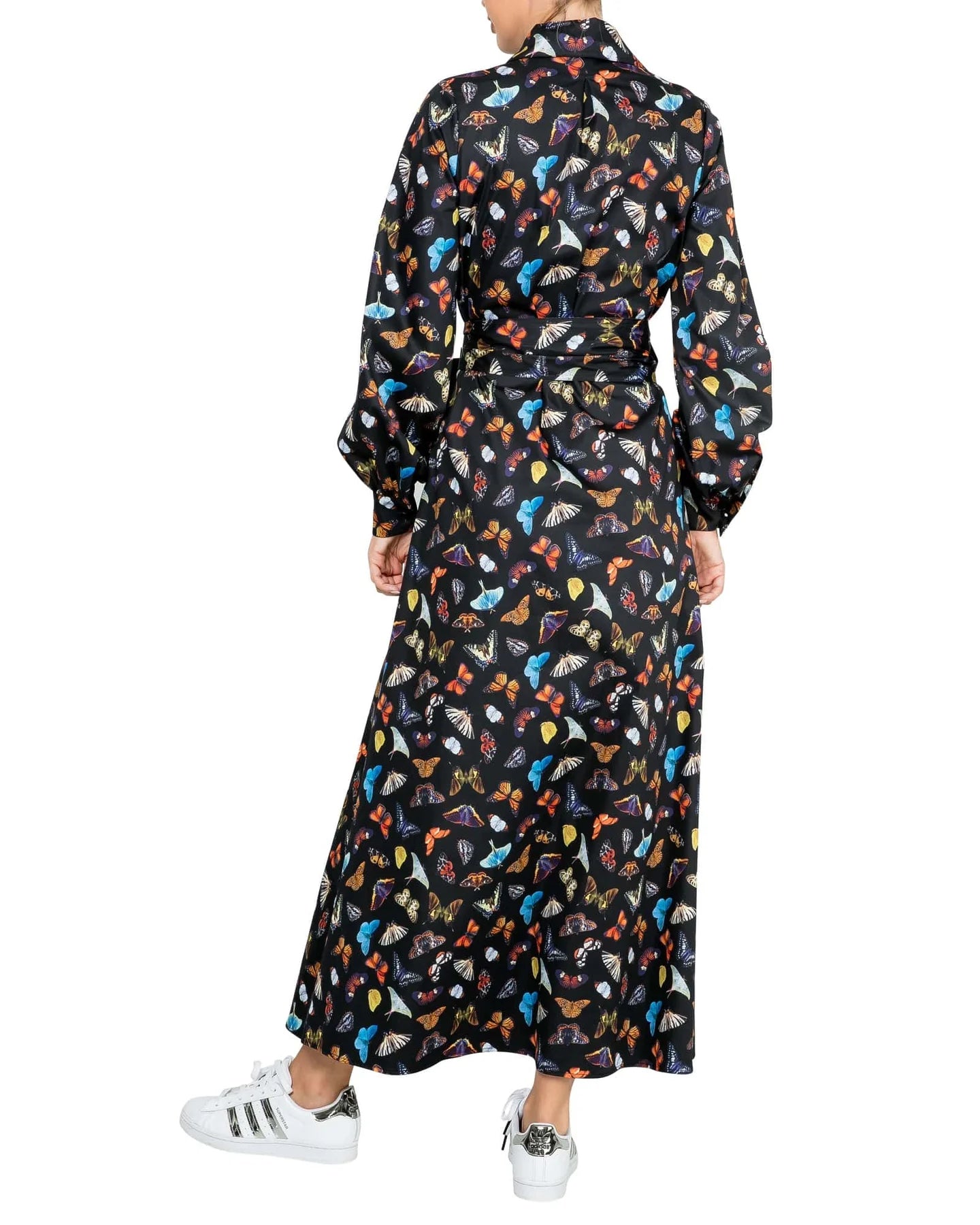 Butterfly Maxi Shirt Dress