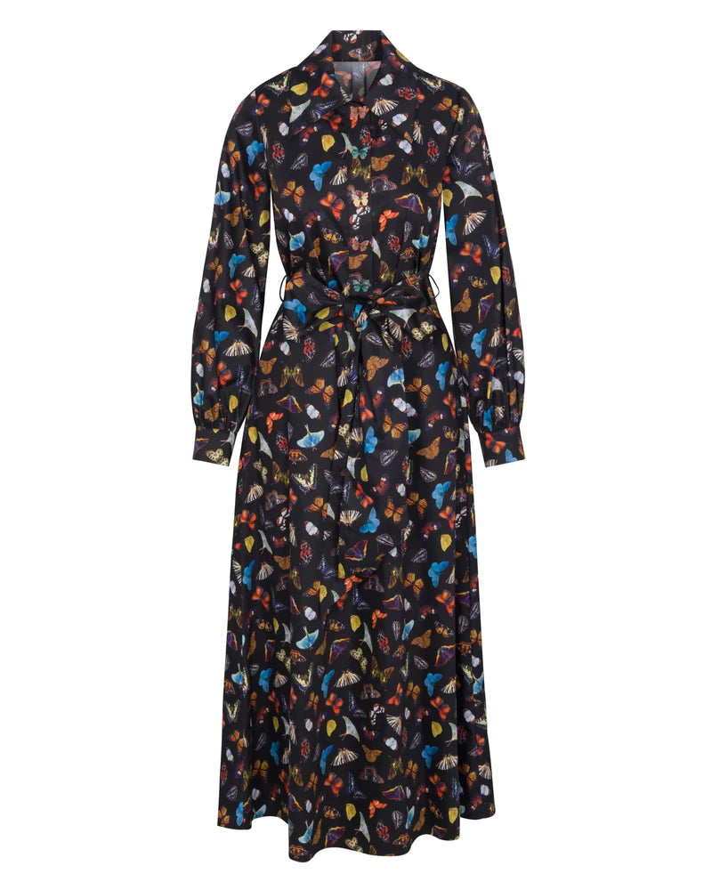 Butterfly Maxi Shirt Dress