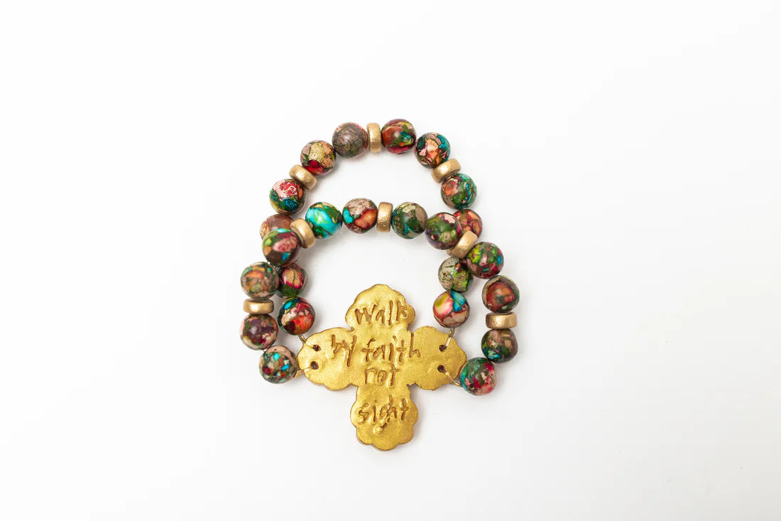 Susie Cross Bracelet | Rainbow