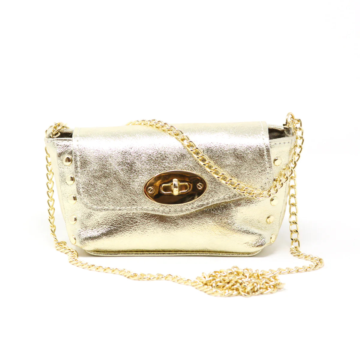 Mini Leather Bag | Gold