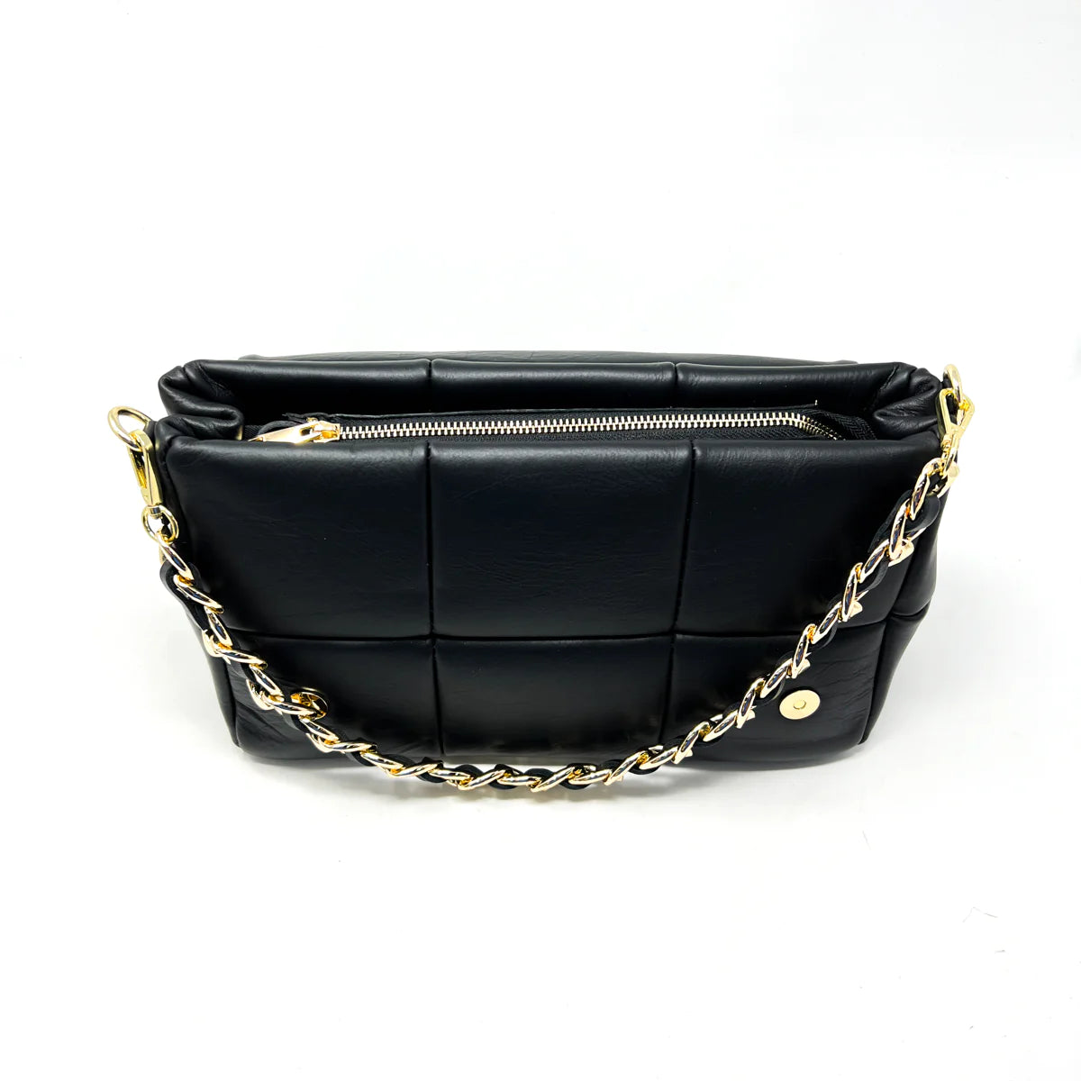 Small Black Quilted Bag
