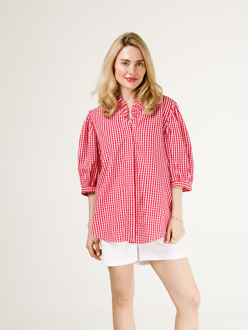 Laura Top | Red & White