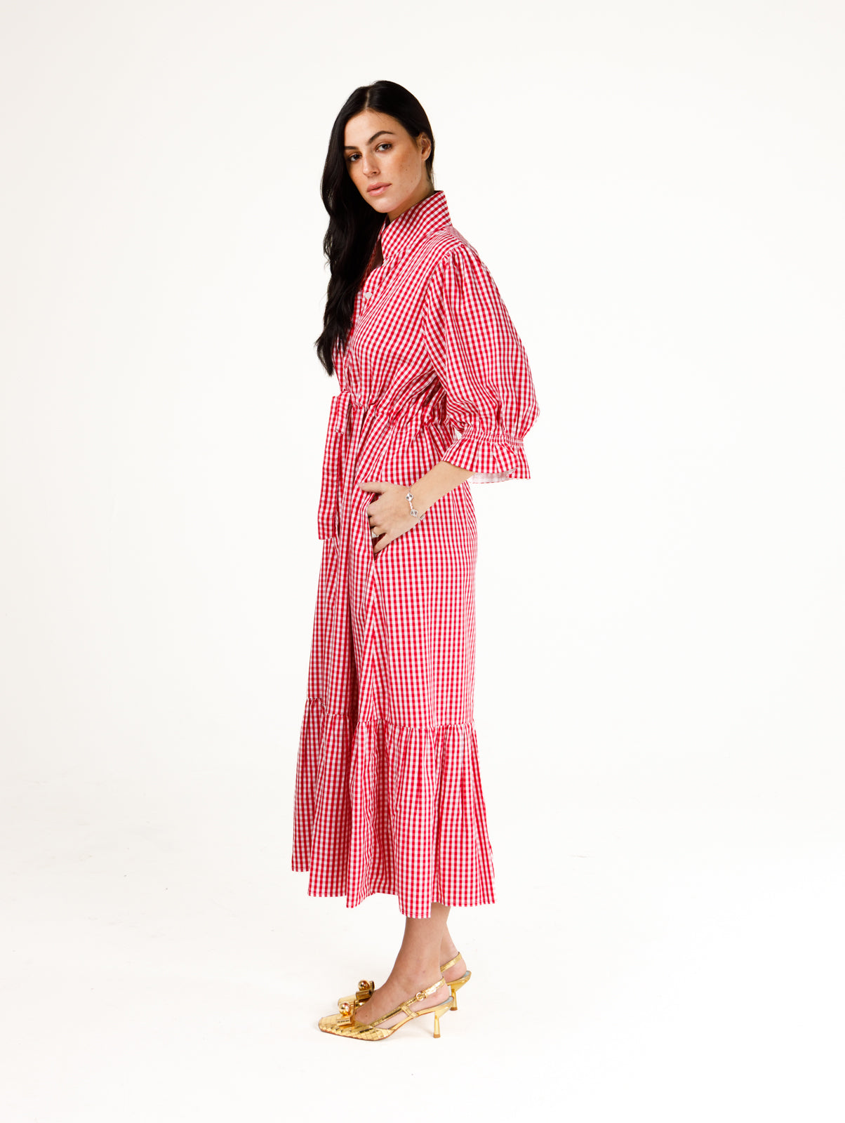 Catherine Dress | Red&White