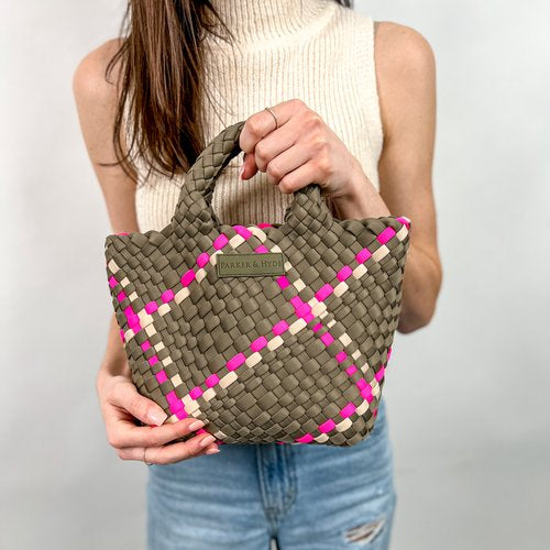 Mini Woven Tote | Sage/Multi