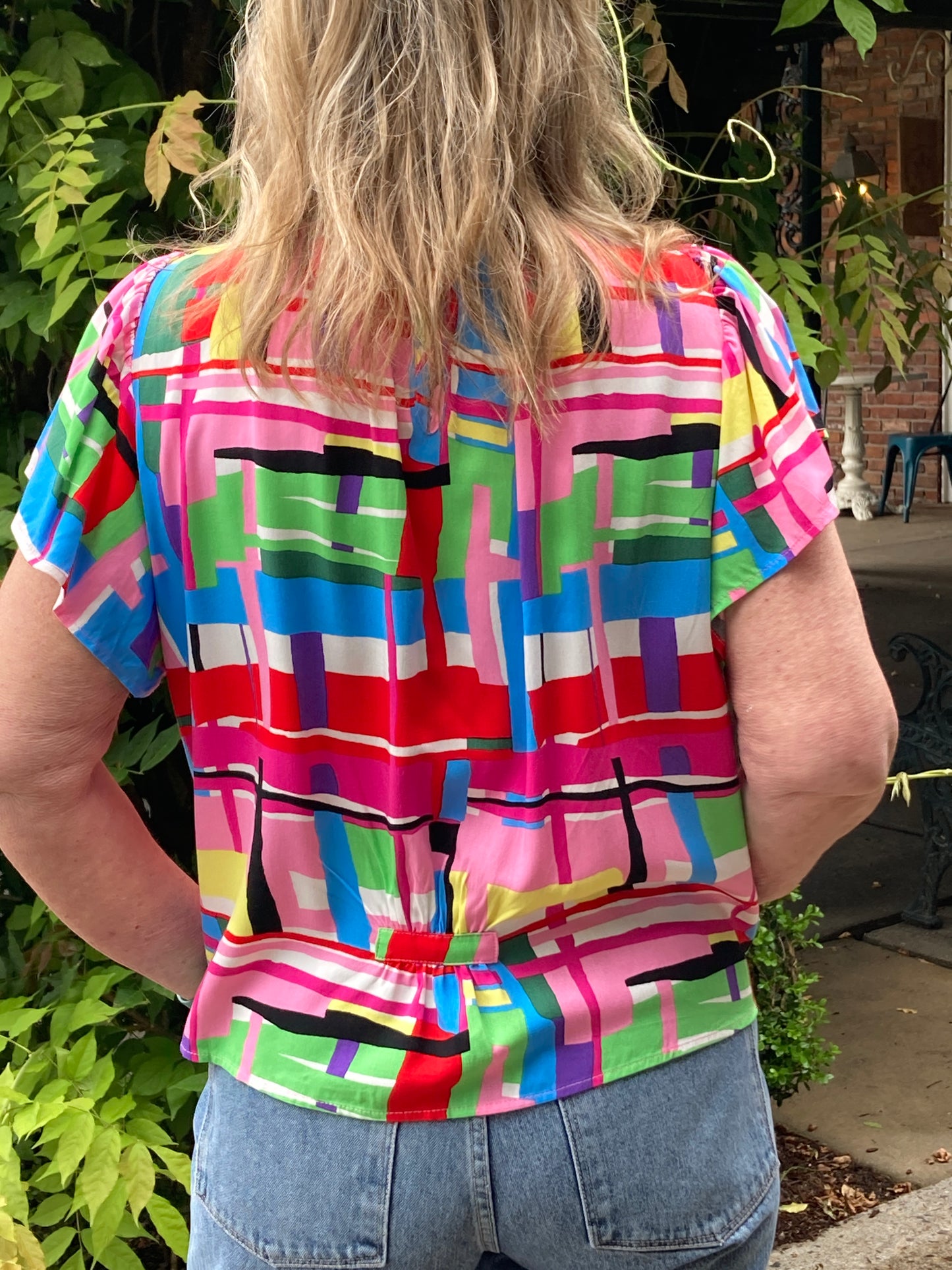 Multi Color Flutter Top