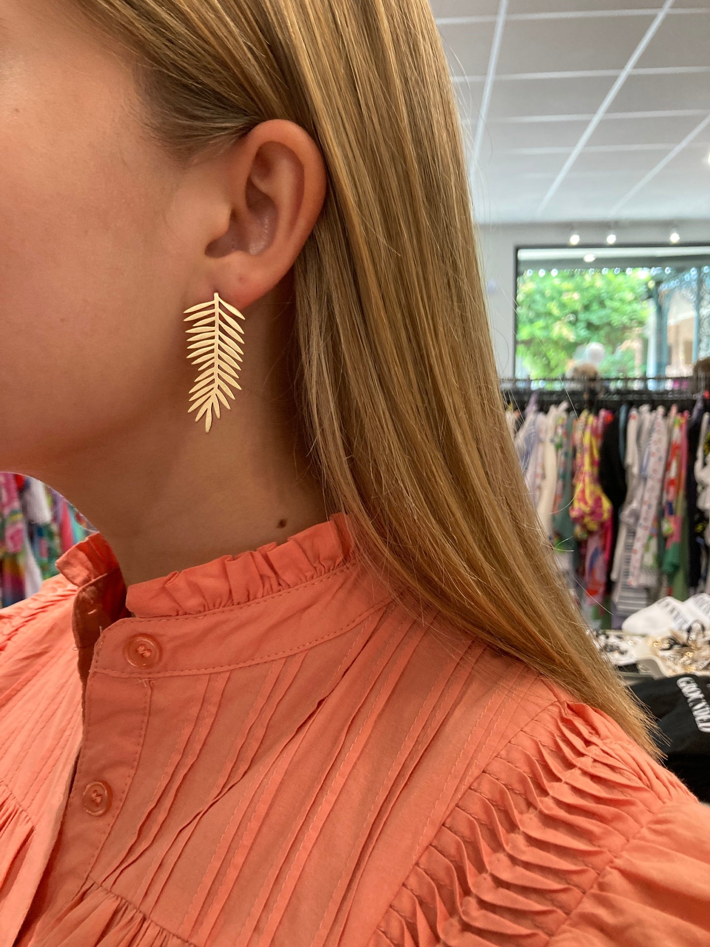Palm Leaf Earrings