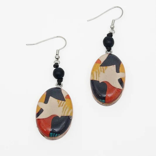 Bird Print Earrings