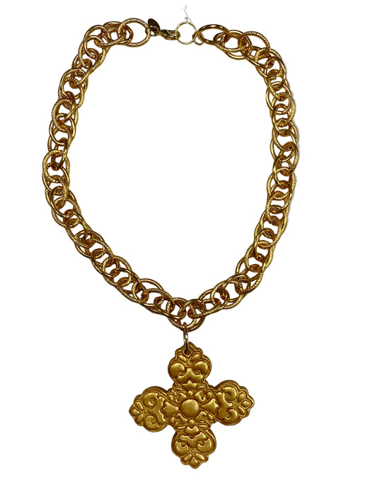 Gold Andrea Cross Necklace