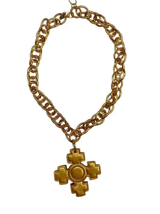 Gold Becky Cross Necklace