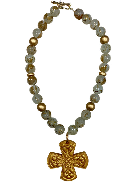 Kristin Cross Necklace | Neutral