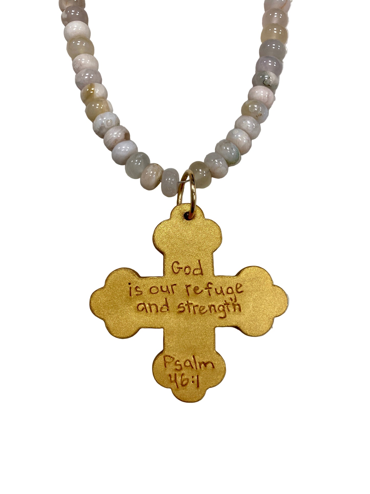 Crown Cross Necklace | Neutral