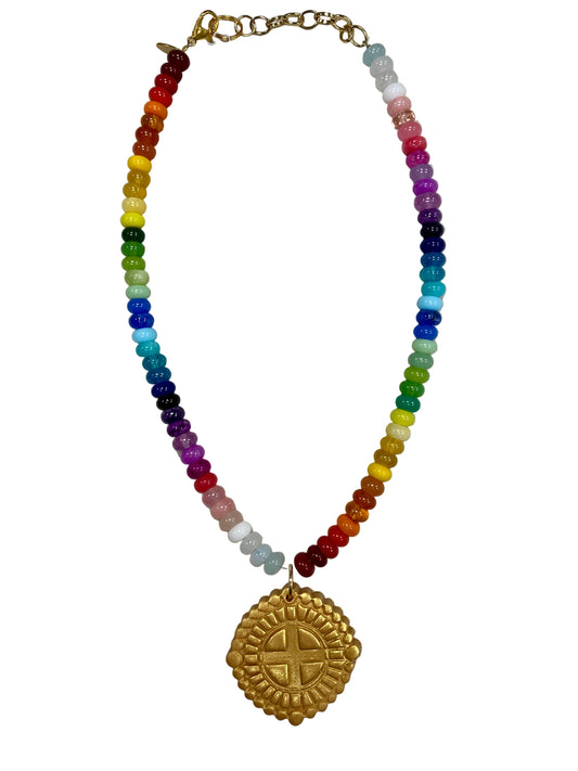 Annette Cross Necklace | Multi