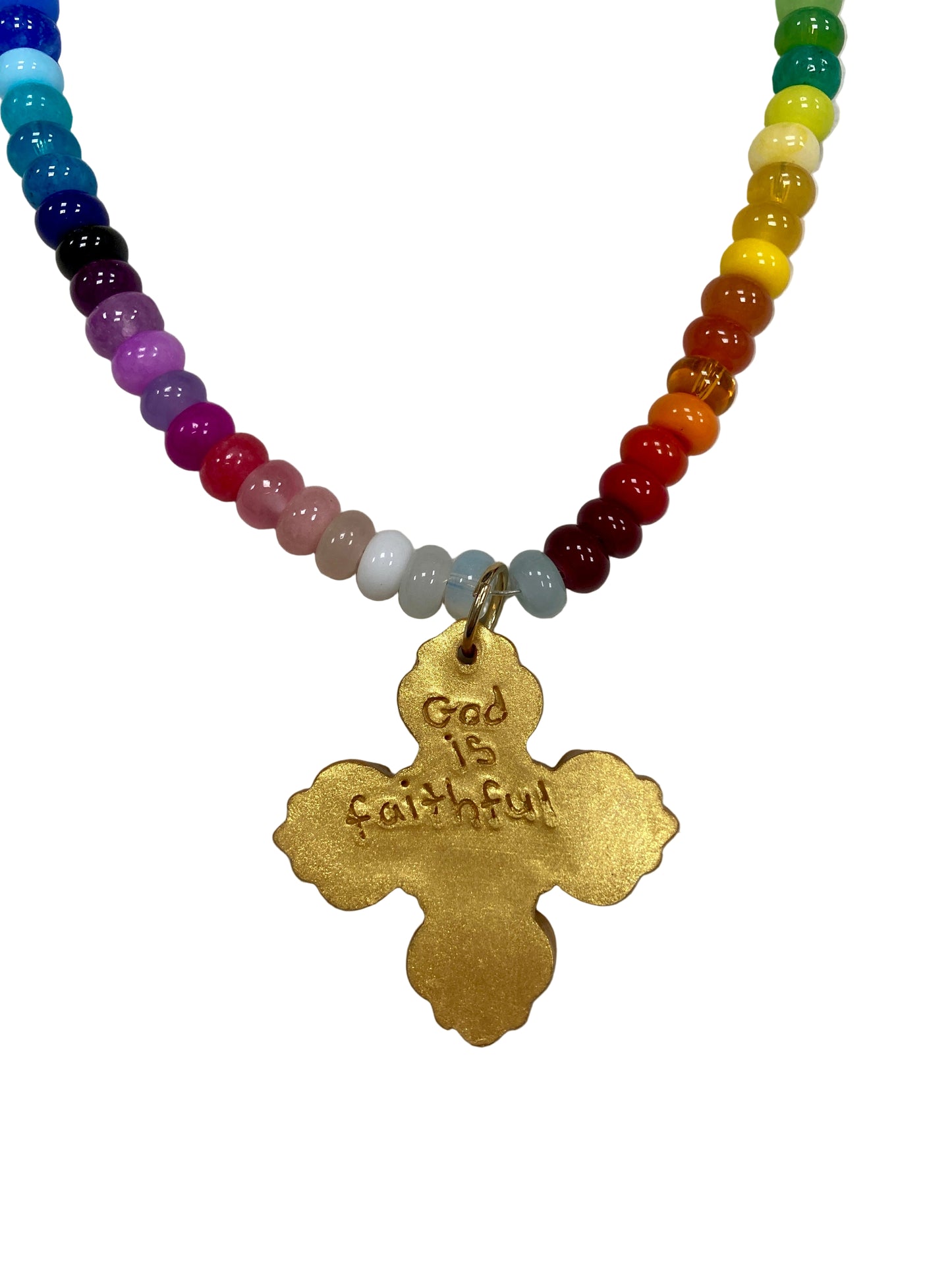 Andrea Cross Necklace | Multi