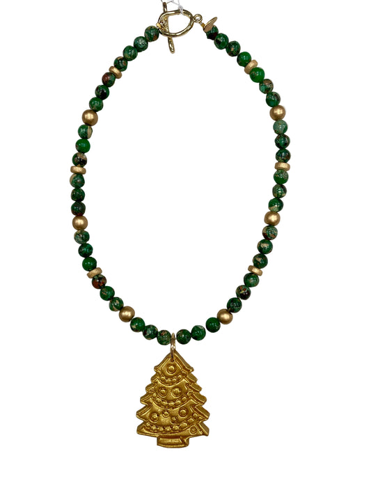 Christmas Tree Necklace | Green