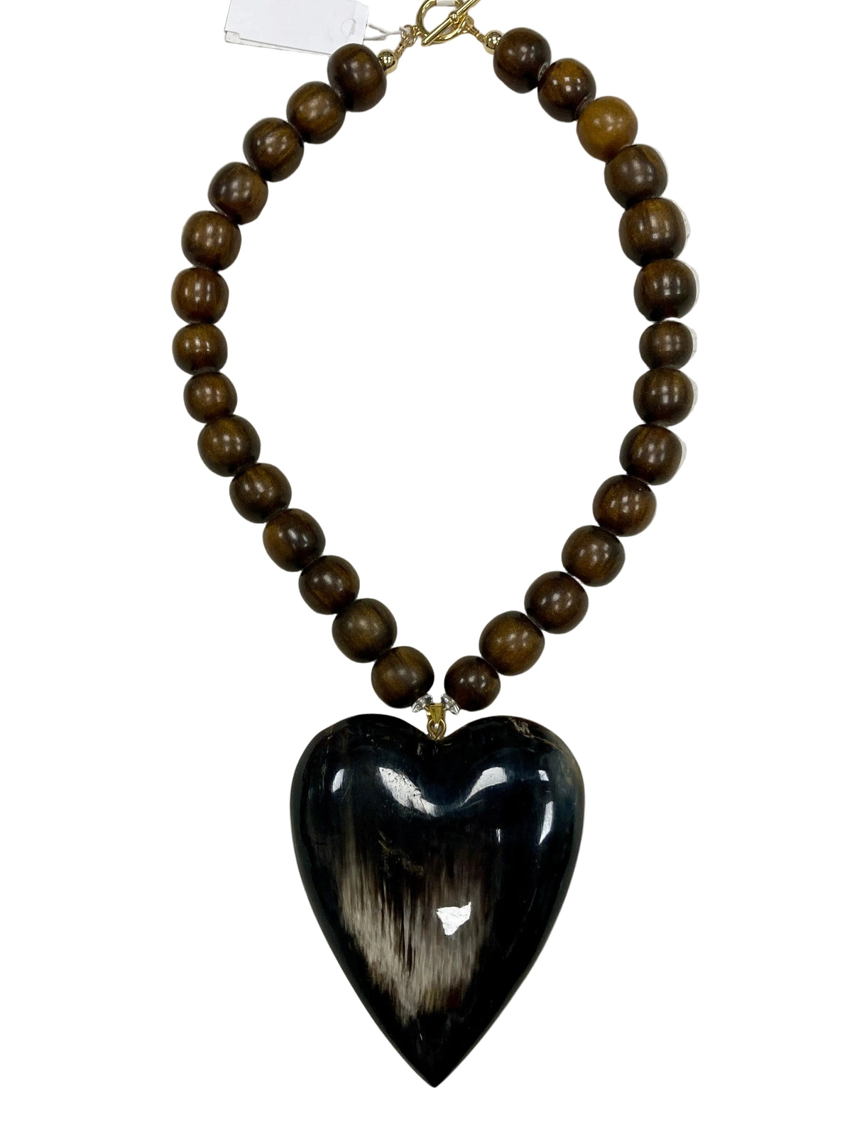 Puffy Heart Necklace | Brn