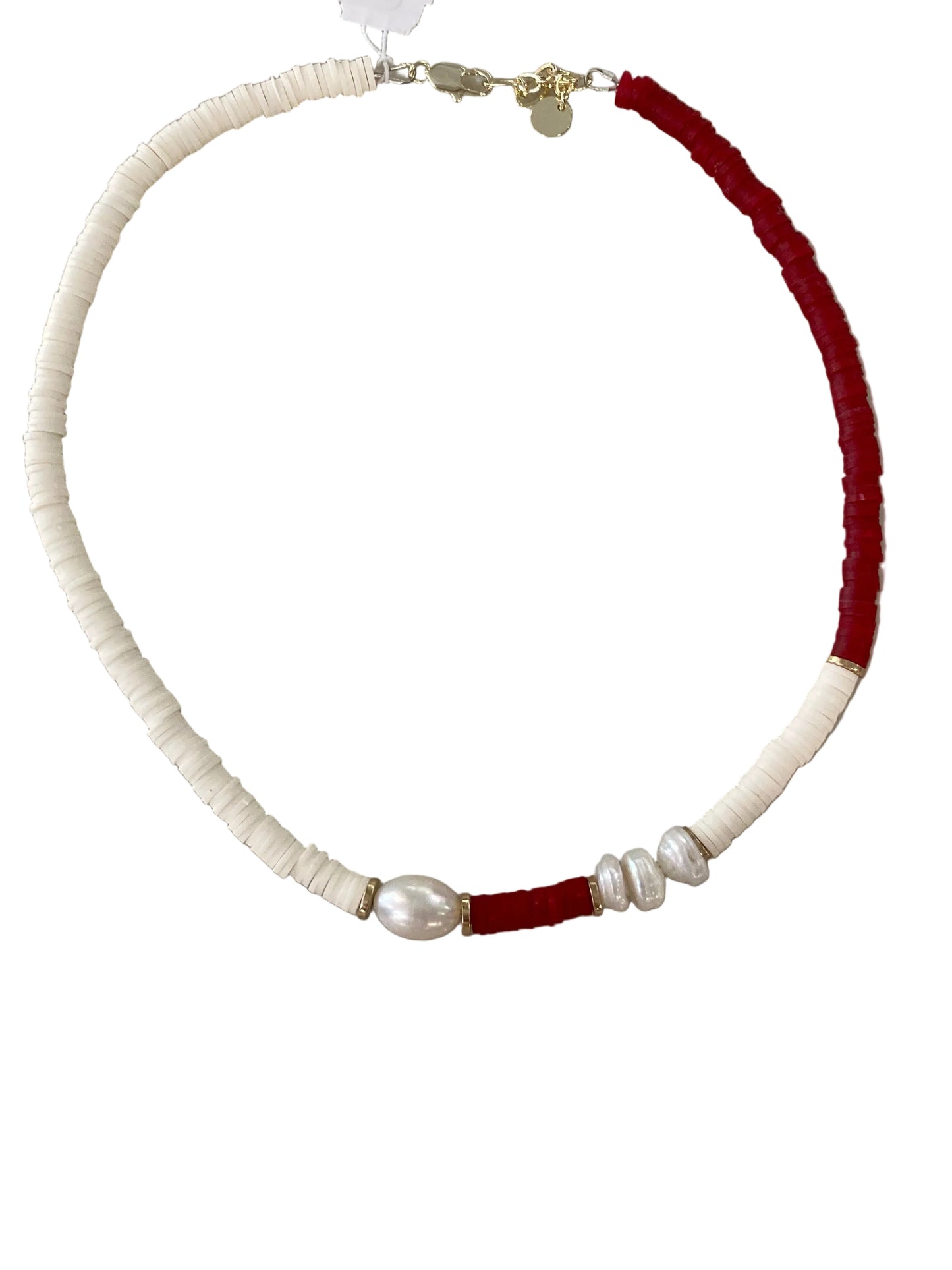 White & Red Necklace