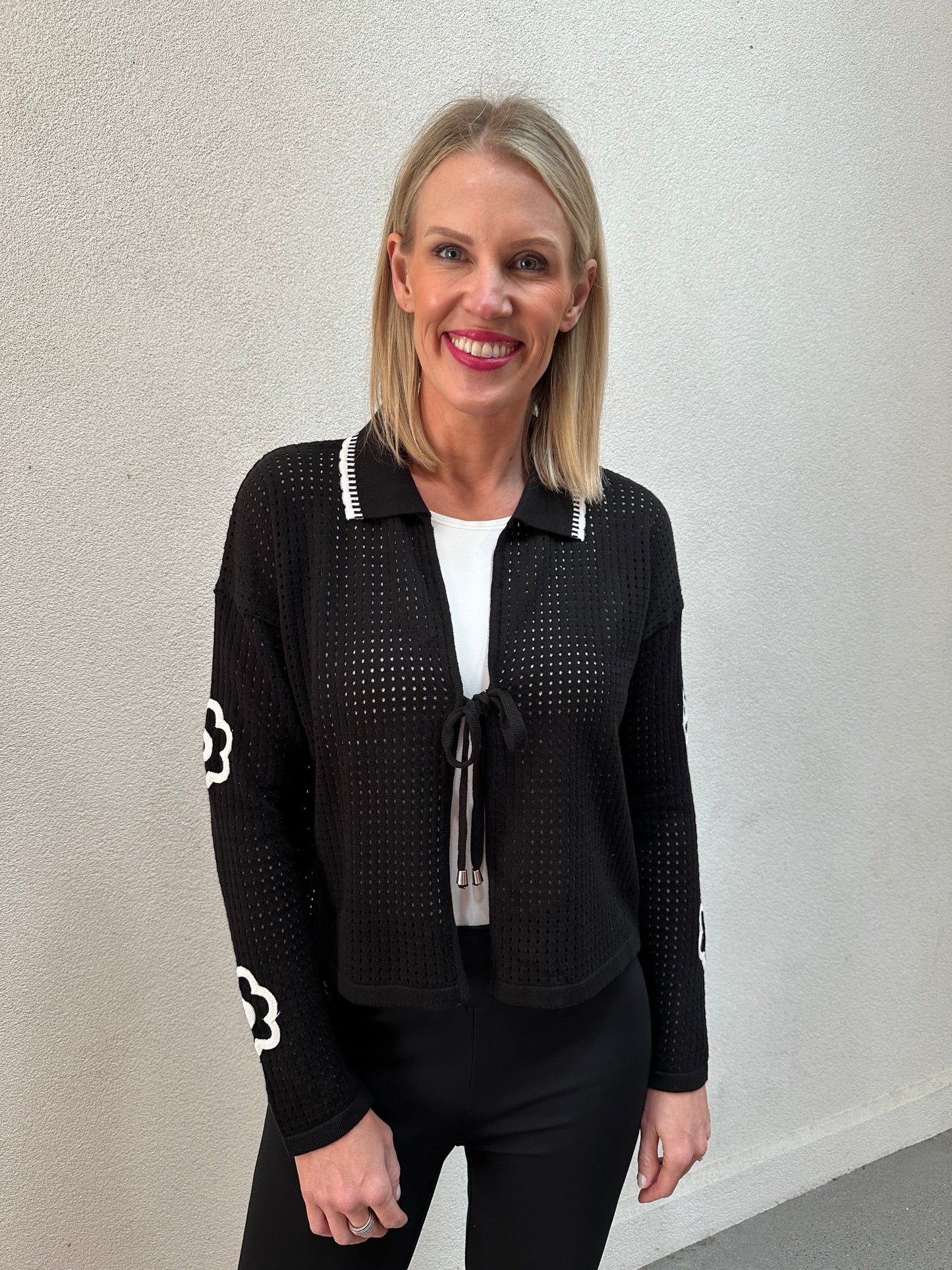 Flower Collared Tie Card