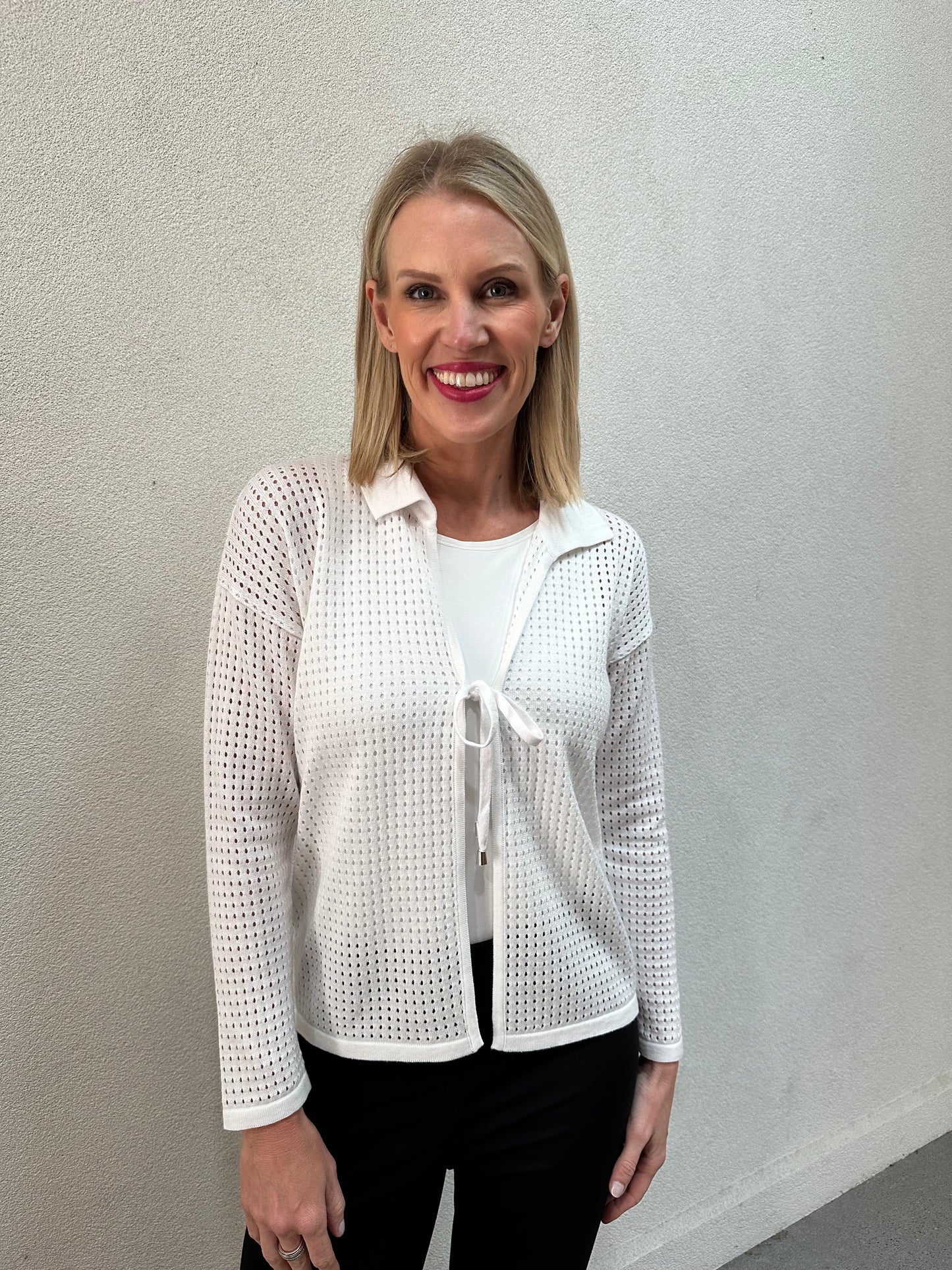 Crochet Tie Cardigan