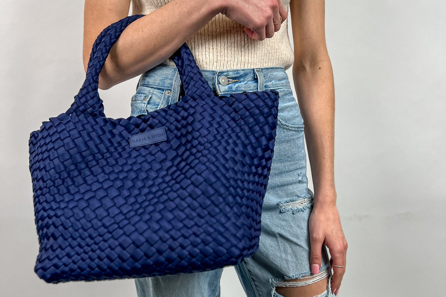 Woven Tote | Navy