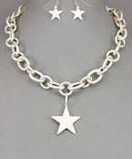 Star Chain Necklace | Silver