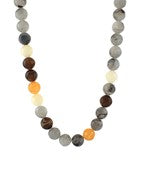 Acrylic Ball Necklace | Gray Multi