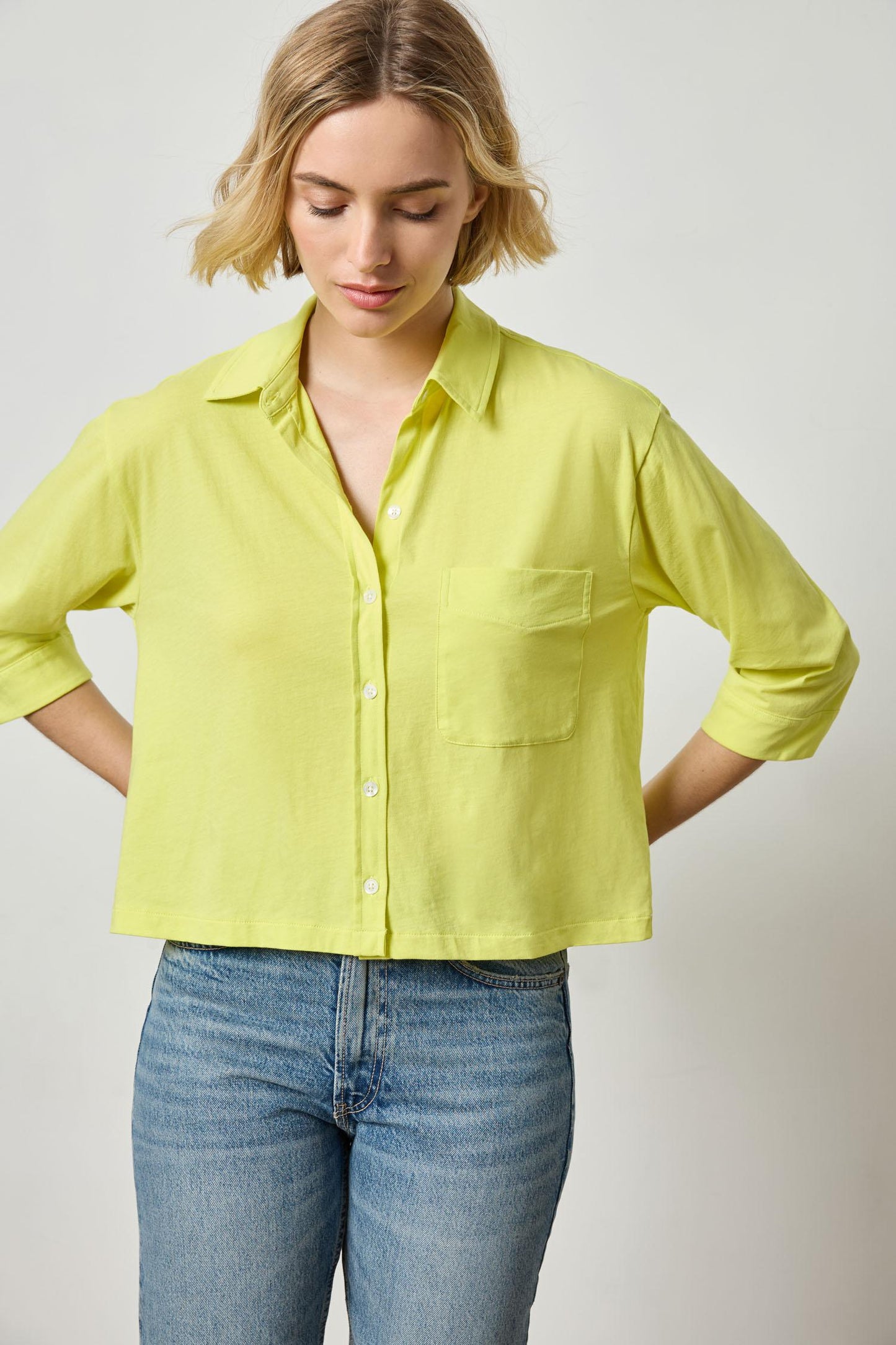 Easy Button Down | Keylime