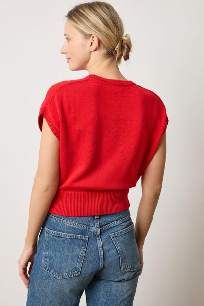 Wedge Sweater | Scarlet