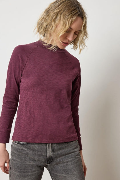 Raglan Mock Neck | Merlot