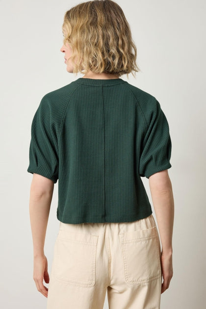Pleated Sleeve Top | Spruce