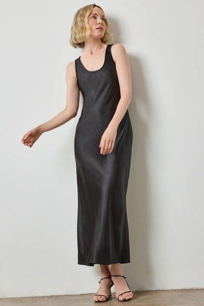 Satin Bias Maxi Dress