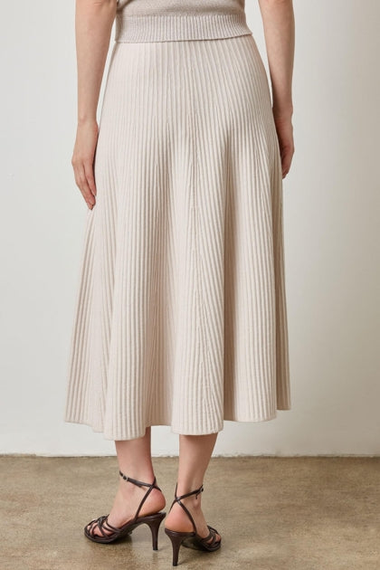 Flared Knit Skirt | Mist