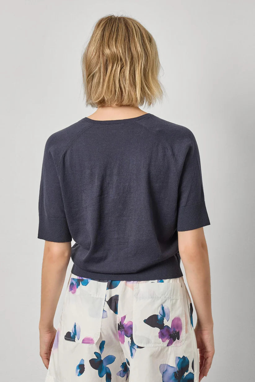 Navy V -Neck Sweater