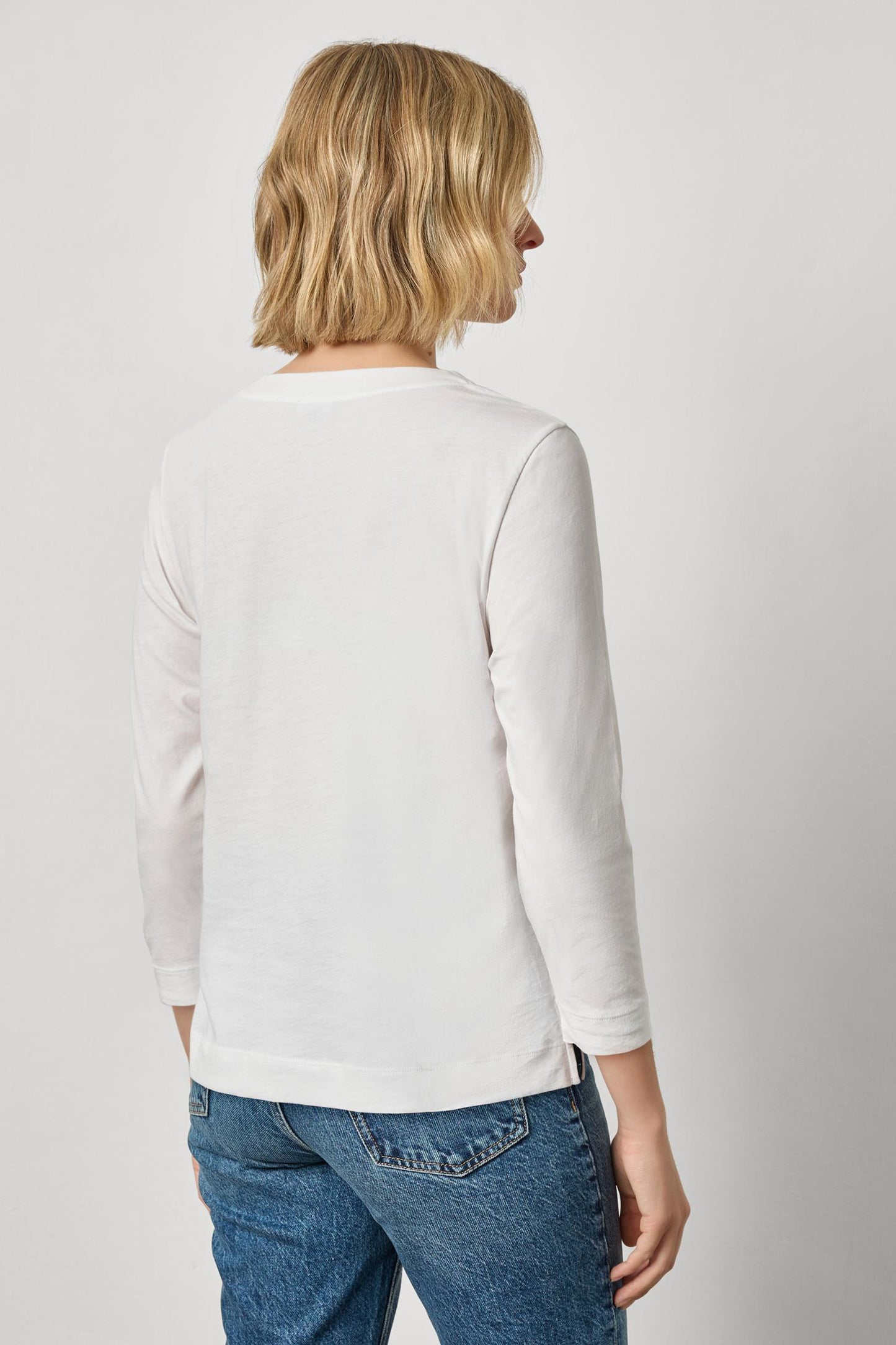 Side Slit Top | White