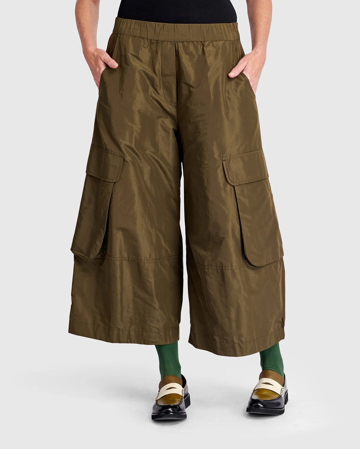 Wide Leg Cargo | Khaki
