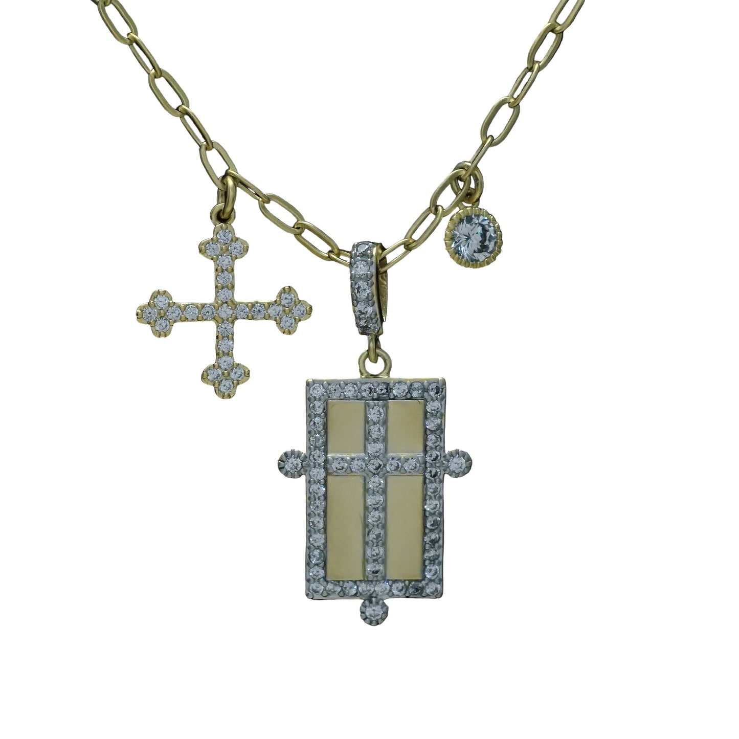Cross Necklace | Gld/Silver