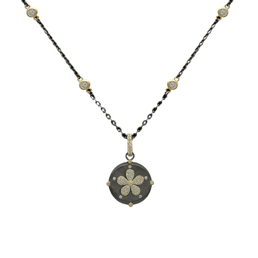 Flower Disc Necklace