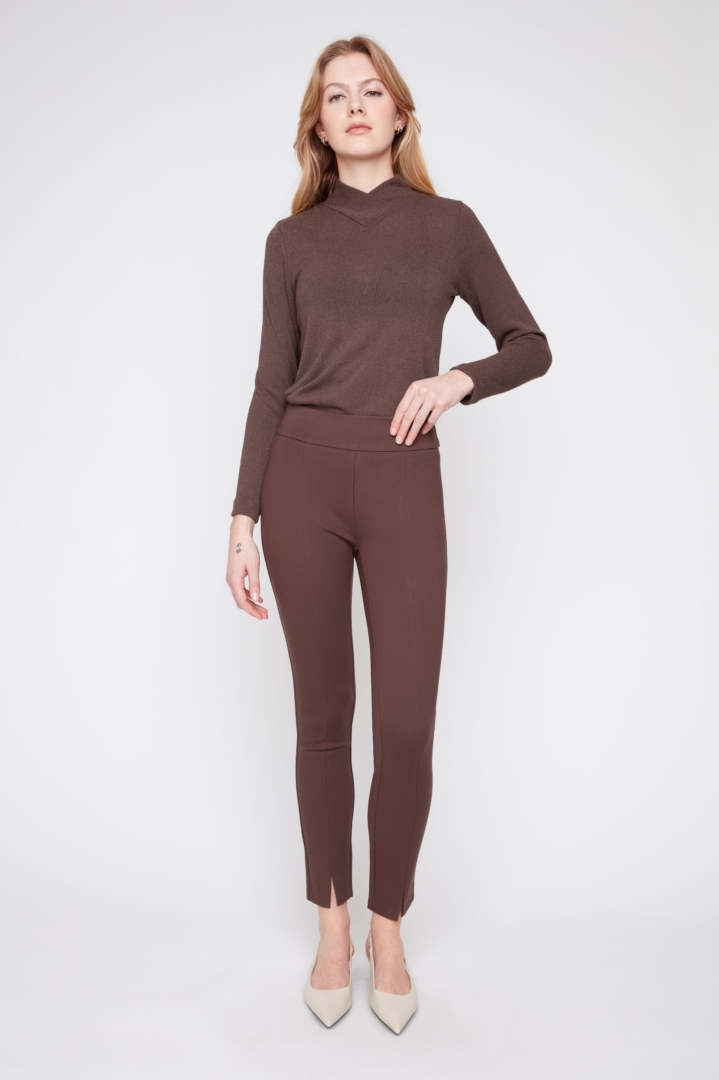 Chocolate Split Ankle Pant