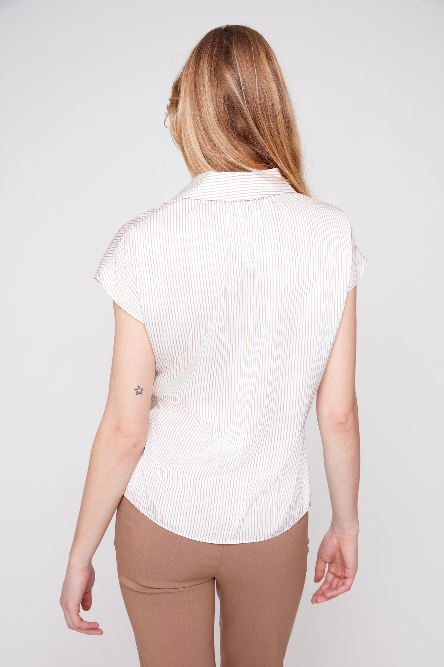 Satin Stripe Blouse