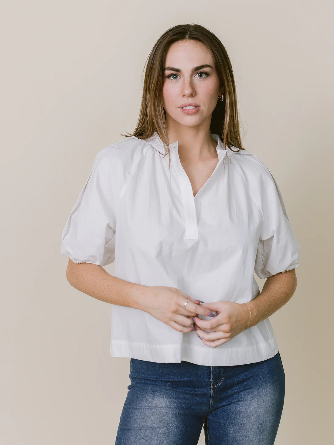 Henley Top | White