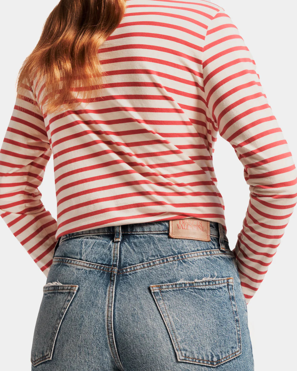 Long Sleeve Striped T | Red