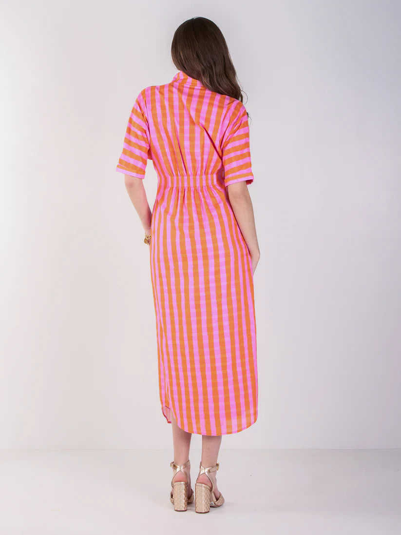 Georgia Dress | Coral Pink