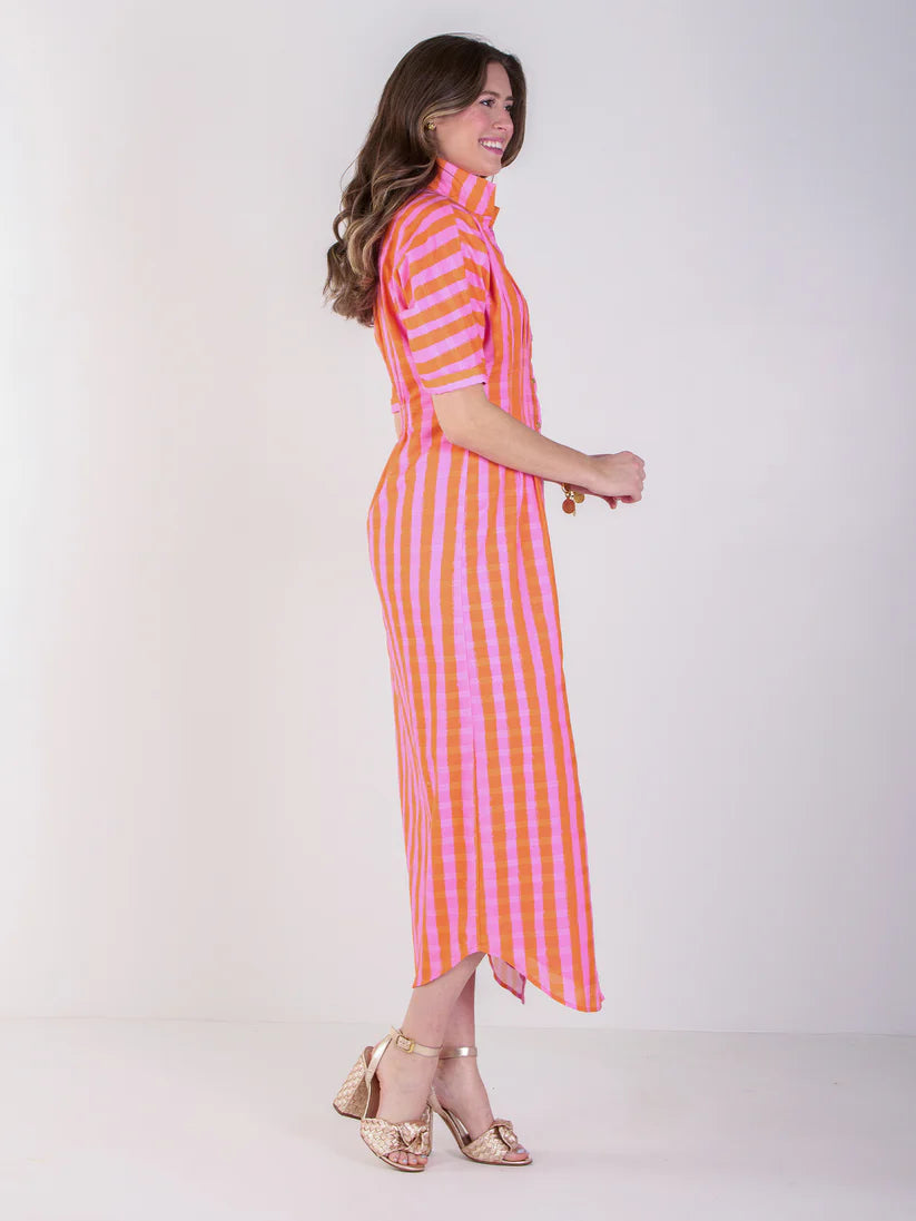 Georgia Dress | Coral Pink