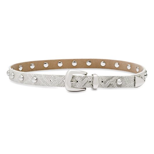 Silverlake Belt | Eggshell Silver