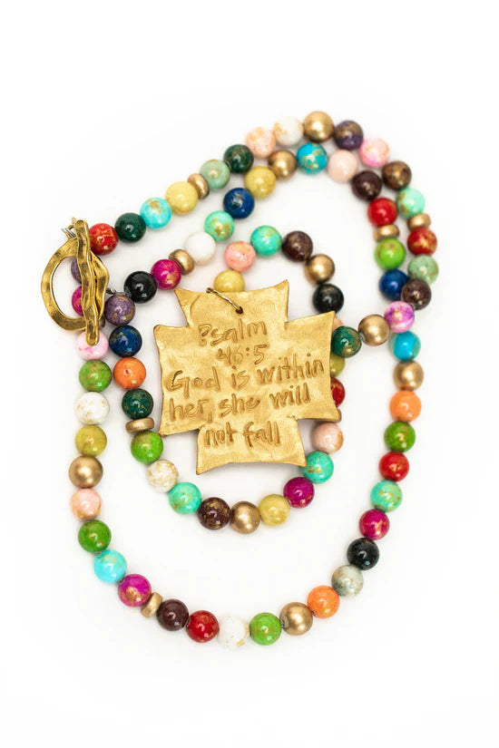Neal Cross Necklace | Multi
